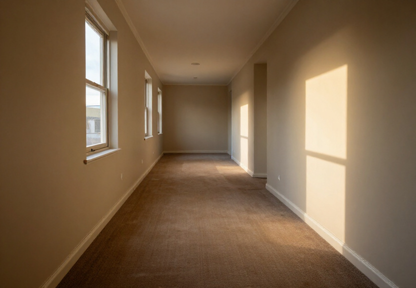Restored living room in Len Waters Estate after flood cleanup